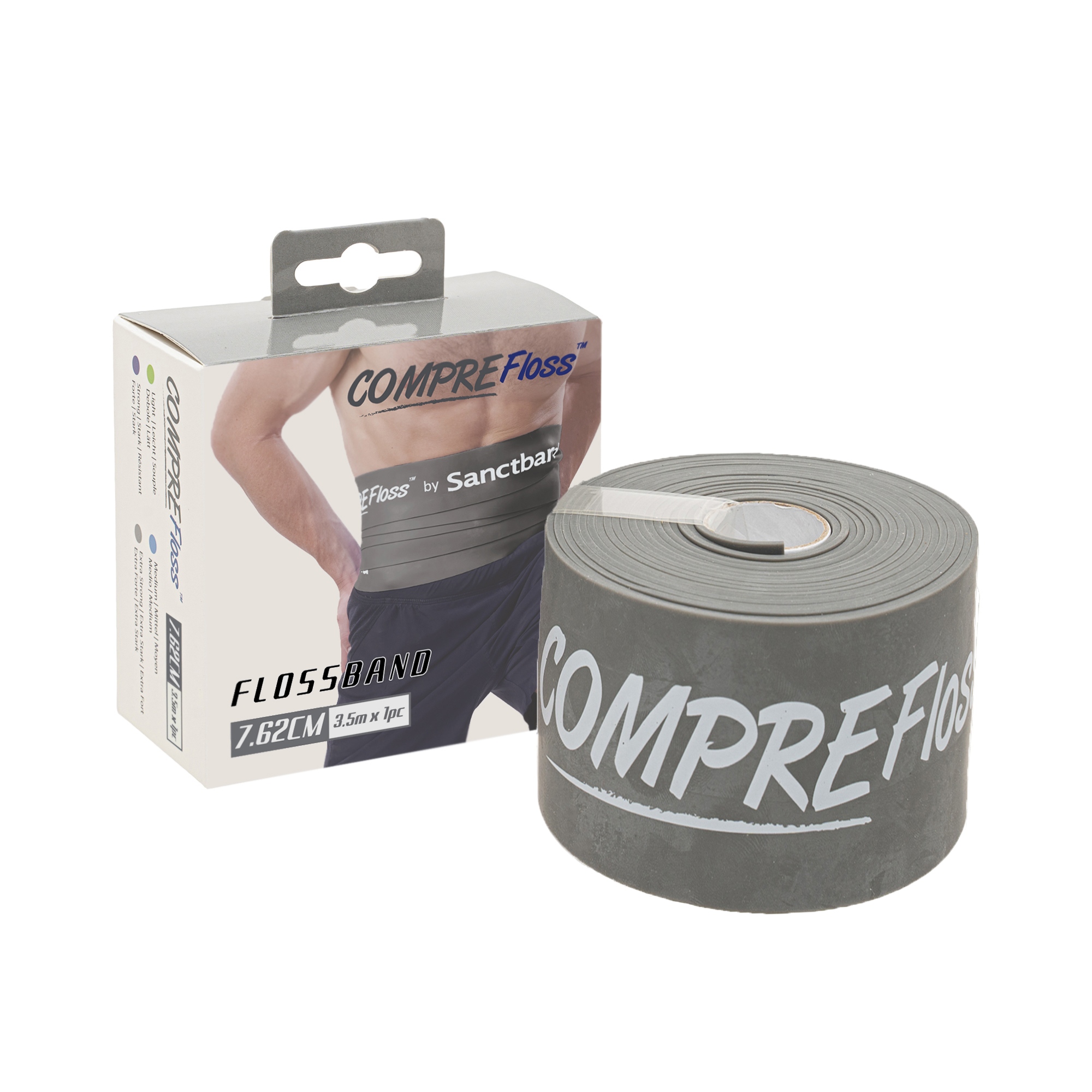 Flossband by Sanctband extra breit (7,5cm), extra lang (3,5m) extra stark